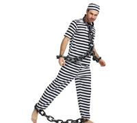 Jingmiger Costume Da Prigioniera Donna Da Carcere A Righe Bianche E Nere