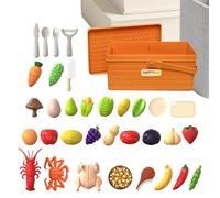 Jingmiger Set da gioco per bambini | set di verdure da gioco di valore educativo | Set di giocattoli da cucina per tagliare alimenti | Per tre o sette anni di età, ragazze, bambini in età prescolare