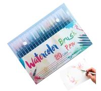 Jingmiger Set di penne a pennello per la calligrafia, colori ad acqua, pennelli colorati per la colorazione dei bambini, per la progettazione di caratteri, diario, viaggi, principianti, scuola