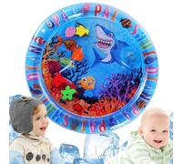 Jingmiger Tummy Time Tappetino da gioco ad acqua, gonfiabile Tummy Time, tappetino da gioco per attività a tema, tappetino da gioco sensoriale gonfiabile, giocattolo per promuovere lo sviluppo visivo