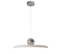 JingNian Lampada A Sospensione LED Moderna, 36W, Temperatura Di Colore Dimmerabile 3000K/4500K/6000K, Soffitto In Metallo E Acrilico, Ideale Per Sala Da Pranzo, Cucina E Soggiorno(White,50cm)