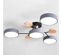 JingNian Lampada da Soffitto A LED, Plafoniera Moderna A 6 Luci, Lampadario in Legno da 48 W con Paralume in Acrilico per Soggiorno, Camera da Letto, Cucina(Size:4Lights,Color:D)
