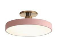 JingNian Lampada da Soffitto LED Rotonda Moderna, Plafoniera Dimmerabile in Stile Nordico con Luce Morbida, Installazione a Incasso, per Soggiorno Cucina Bagno Camera da Letto(Pink,40cm)