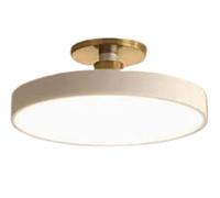 JingNian Lampada da Soffitto LED Rotonda Moderna, Plafoniera Dimmerabile in Stile Nordico con Luce Morbida, Installazione a Incasso, per Soggiorno Cucina Bagno Camera da Letto(Beige,30cm)