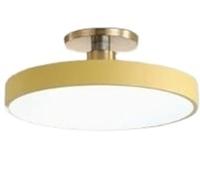 JingNian Lampada da Soffitto LED Rotonda Moderna, Plafoniera Dimmerabile in Stile Nordico con Luce Morbida, Installazione a Incasso, per Soggiorno Cucina Bagno Camera da Letto(Yellow,40cm)