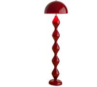 JingNian Lampada Da Terra Moderna con Controllo A Pedale Lampada Per Salotto Camera Da Letto Ufficio Luce Design Elegante, Piantana Moderna In Metallo(Red)