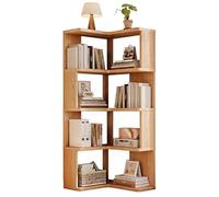 JingNian Libreria Angolare A 5 Ripiani A Forma Di L Scaffale, Mensola D’Angolo Scaffale Portaoggetti Espositivo In Legno Per Soggiorno Casa Ufficio Home Office(4 layers-60cm)