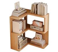 JingNian Libreria Angolare A 5 Ripiani A Forma Di L Scaffale, Mensola D’Angolo Scaffale Portaoggetti Espositivo In Legno Per Soggiorno Casa Ufficio Home Office(2 layers-40cm)