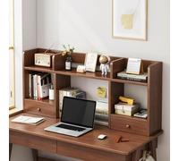 JingNian Libreria Da Scrivania, Organizer Da Scrivania In Legno, Scaffale Portaoggetti Indipendente For Scrivania for Ufficio Domestico, Salvaspazio Elegante(B,80x16x52cm)