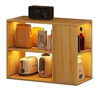 JingNian Libreria in Legno 6 Cubi, Scaffale Modulare Aperto, Ufficio o Studio, Perfetta per CD, Libri e Oggetti Decorativi, Montaggio Facile(Wood,2-Tier)