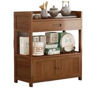 JingNian Organizzatore Di Tè In Bambù Con Cassetto, Armadietto In Legno Per Bustine Di Tè, Barattoli E Bottiglie, Scaffale Portaoggetti Compatto Salvaspazio Per Casa E Cucina(Style4,50cm)