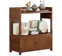 JingNian Organizzatore Di Tè In Bambù Con Cassetto, Armadietto In Legno Per Bustine Di Tè, Barattoli E Bottiglie, Scaffale Portaoggetti Compatto Salvaspazio Per Casa E Cucina(Styele3,70cm)