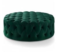 JingNian Pouf Rotondo in Velluto Trapuntato, Sgabello Poggiapiedi Comodo e Lussuoso, Panca Fine Letto o Tavolino Moderno per Soggiorno e Camera da Letto(E,90x40cm)