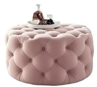 JingNian Pouf Rotondo in Velluto Trapuntato, Sgabello Poggiapiedi Comodo e Lussuoso, Panca Fine Letto o Tavolino Moderno per Soggiorno e Camera da Letto(H,90x40cm)