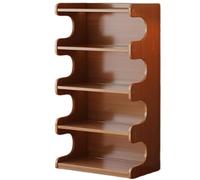 JingNian Scaffale Multiuso per Libri e Oggetti, Libreria Moderna Autoportante, 5 Ripiani, Ideale per Soggiorno, Camera, Ufficio e Studio, Stile Industriale in Legno(5-Tier-100cm)