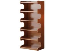 JingNian Scaffale Multiuso per Libri e Oggetti, Libreria Moderna Autoportante, 5 Ripiani, Ideale per Soggiorno, Camera, Ufficio e Studio, Stile Industriale in Legno(6-Tier-80cm)