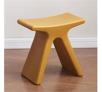 JingNian Sgabello Basso in Plastica, Sedile Antiscivolo e Impermeabile, Comodo Sgabello per Doccia, Scarpe e Cambio, Ideale per Soggiorno, Cucina, Camera da Letto(Yellow)