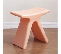 JingNian Sgabello Basso in Plastica, Sedile Antiscivolo e Impermeabile, Comodo Sgabello per Doccia, Scarpe e Cambio, Ideale per Soggiorno, Cucina, Camera da Letto(Pink)