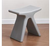 JingNian Sgabello Basso in Plastica, Sedile Antiscivolo e Impermeabile, Comodo Sgabello per Doccia, Scarpe e Cambio, Ideale per Soggiorno, Cucina, Camera da Letto(Gray)