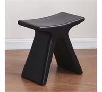 JingNian Sgabello Basso in Plastica, Sedile Antiscivolo e Impermeabile, Comodo Sgabello per Doccia, Scarpe e Cambio, Ideale per Soggiorno, Cucina, Camera da Letto(Black)