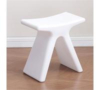JingNian Sgabello Basso in Plastica, Sedile Antiscivolo e Impermeabile, Comodo Sgabello per Doccia, Scarpe e Cambio, Ideale per Soggiorno, Cucina, Camera da Letto(White)