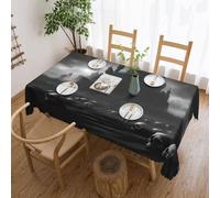 jingong 1 tovaglia quadrata con teschi bianchi e neri, adatta per tavolini, cucine, ristoranti e decorazione della scrivania