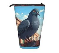 jingong Astuccio multifunzione con piccione dei cartoni animati, borsa portaoggetti, borsa per il trucco, adatta per ufficio e trasporto quotidiano, Nero , Taglia unica, Portamonete