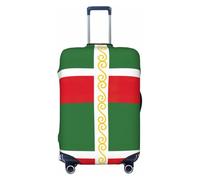 jingong Bandiera della Repubblica Cecena Stampa Bagaglio Coperchio Protettivo, Elastico Viaggio Bagaglio Coperchio, Resistente ai Graffi e Antipolvere, Nero , S