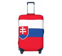 jingong Bandiera della Slovacchia stampa coperchio del bagaglio, coperchio elastico da viaggio, resistente ai graffi e alla polvere, Nero , M
