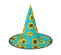 jingong Cappello di Halloween con stampa di girasoli, set di 1, adatto per feste a tema famiglia, decorazione del cortile, feste di carnevale