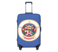 jingong Coperchio protettivo per bagagli, con stampa bandiera del Minnesota, elastico, resistente ai graffi e alla polvere, Nero , M
