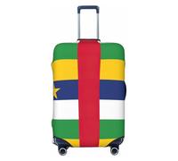 jingong Coperchio protettivo per bagagli, con stampa bandiera dell'Africa centrale, elastico, resistente ai graffi e alla polvere, Nero , M