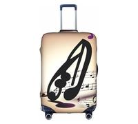 jingong Copertina protettiva elastica per valigie da viaggio con stampa di note musicali, bianco, S