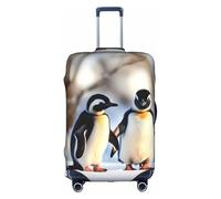 jingong Copertura protettiva elastica per valigie da viaggio con stampa di pinguini giovani con stampa di neve, bianco, XL