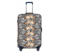 jingong Copertura protettiva elastica per valigie da viaggio con stampa zebra e giraffa, bianco, XL