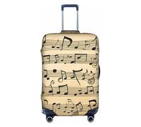 jingong Copertura protettiva elastica per valigie per bagagli con stampa note musicali per adulti, bianco, L