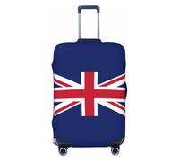 jingong Copertura protettiva per bagagli, con stampa bandiera britannica, elastica, resistente ai graffi e alla polvere, Nero , L