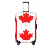 jingong Copertura protettiva per bagagli, con stampa bandiera canadese, elastica, resistente ai graffi e alla polvere, Nero , S
