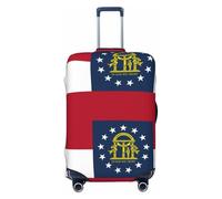 jingong Copertura protettiva per bagagli, con stampa bandiera della Georgia, elastica, resistente ai graffi e alla polvere, Nero , S