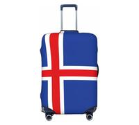 jingong Copertura protettiva per bagagli, con stampa bandiera islandese, elastica, resistente ai graffi e alla polvere, Nero , S