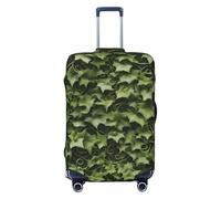 jingong Copertura protettiva per bagagli, con stampa floreale, con stampa di edera, elastica, resistente ai graffi e alla polvere, Nero , L