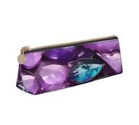 jingong Custodia in pelle a forma di sirena, colore rosso pastello, viola e acquamarina, con interni spaziosi, chiusura con cerniera per strumenti di scrittura, ufficio, bianco, Taglia unica, Astuccio