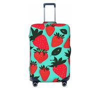 jingong Cute Strawberry 1 Print Bagaglio coperchio protettivo, elastico viaggio coperchio bagaglio, resistente ai graffi e antipolvere, Nero , XL