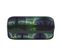 jingong Dark Northern Lights Borsa portaoggetti di grande capacità, adatta per viaggi, forniture per ufficio, trucchi e organizzazione della scrivania