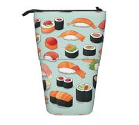 jingong Delizioso astuccio multifunzione per sushi, borsa portaoggetti, borsa per il trucco, adatta per l'ufficio e il trasporto quotidiano, Nero , Taglia unica, Portamonete