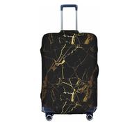 jingong Elegante Gold Marbling Texture Stampa Elastico Bagagli Valigie Coperture Adulto Bagagli Protector Viaggio Valigia Copertura Protettiva, bianco, M