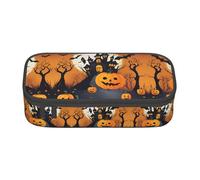 jingong Happy-Halloween-Vector 1 borsa portaoggetti di grande capacità, adatta per viaggi, forniture per ufficio, trucchi e organizzazione della scrivania, Nero , Taglia unica, Beauty Case