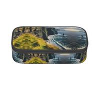 jingong Ireland Outdoors County Clare The Cliffs - Borsa portaoggetti di grande capacità, adatta per viaggi, forniture per ufficio, trucchi e organizzazione della scrivania, Nero , Taglia unica