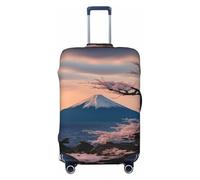 jingong Japan Mount Fuji Landscape Print - Coperchio per bagagli, elastico, resistente ai graffi e alla polvere, Nero , M