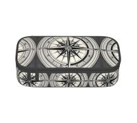 jingong Law of The Compass Navigation 1 borsa portaoggetti di grande capacità, adatta per viaggi, forniture per ufficio, trucchi e organizzazione della scrivania, Nero , Taglia unica, Beauty Case